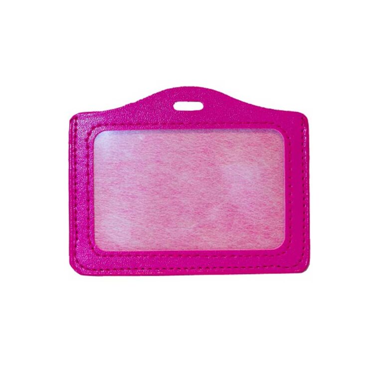 horizontal-pvc-id-card-holder-magenta-lanyards-supplier-malaysia