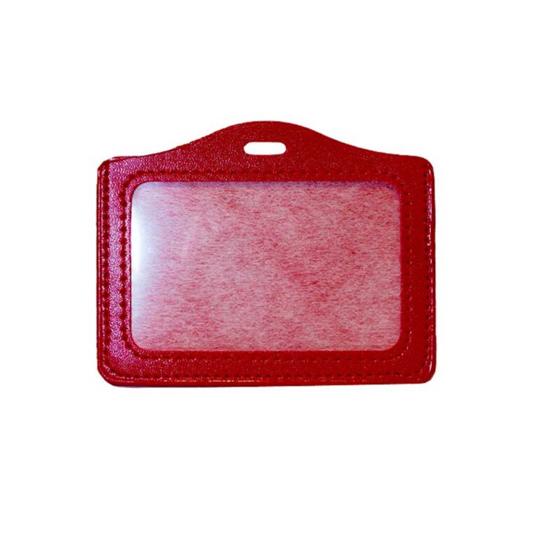 horizontal-pvc-id-card-holder-red-lanyards-supplier-malaysia